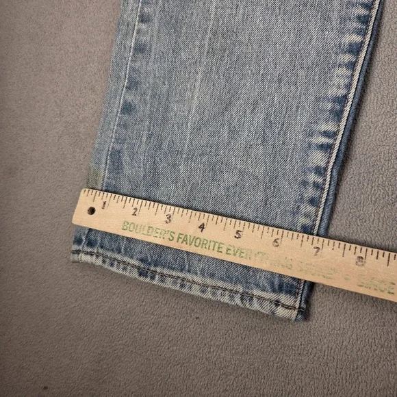Levi's 502 Mens Jeans 28x32 Blue Light Wash Denim Regular Taper Red Tab Zip Fly